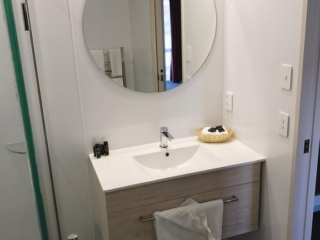 The Village Inn bathroom mirror